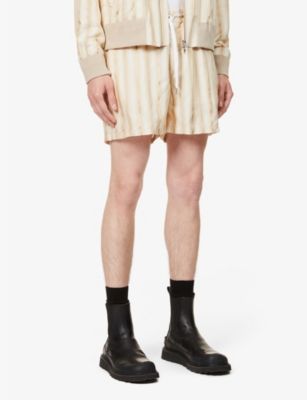 Mid-rise metallic stripe woven shorts | Selfridges