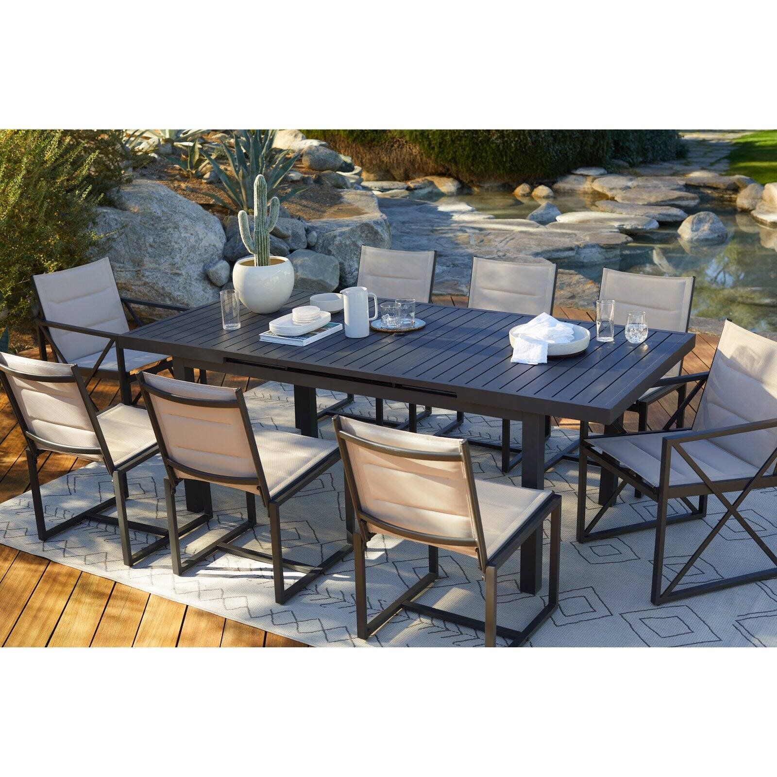 Coral Coast Carano Aluminum Extension Outdoor Dining Table | Walmart (US)