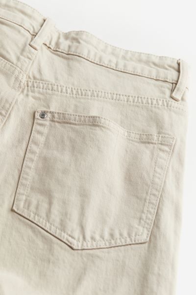 Wide High Cropped Jeans - Light beige - Ladies | H&M US | H&M (US + CA)