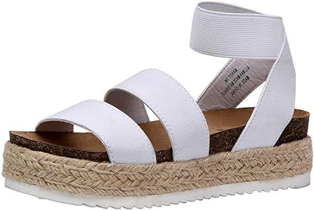 CUSHIONAIRE Women's Mandy Cork Espadrille Wedge Sandal | Amazon (US)