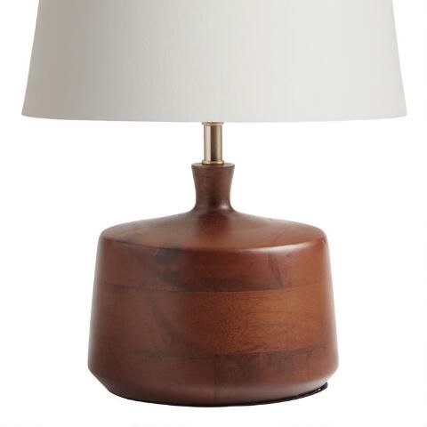 Taylor Walnut Wood Accent Lamp Base | World Market