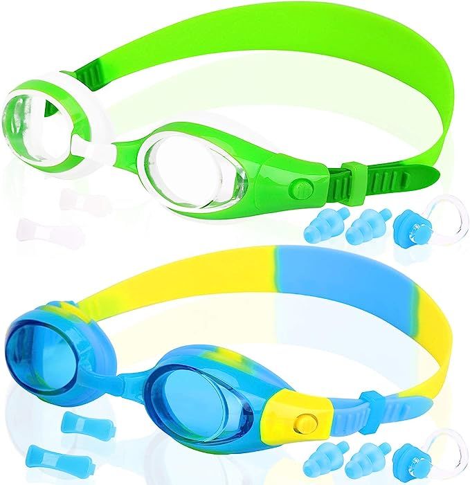 COOLOO Kids Swim Goggles, Pack of 2, Swimming Goggles for Children Boys Girls Youth and Early Tee... | Amazon (US)