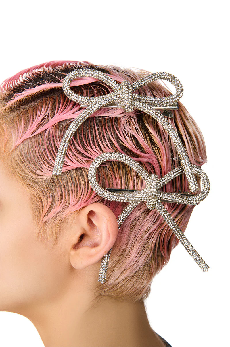 BLING BOW HAIR CLIP SET | AKIRA