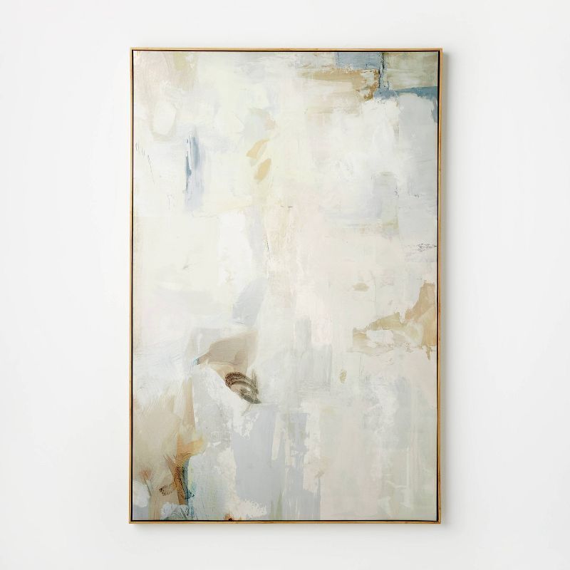 58" x 38" Tonal Abstract Framed Canvas - Threshold™ designed with Studio McGee | Target