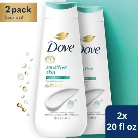 Dove Sensitive Skin Hypoallergenic Body Wash - 20 fl oz/2pk | Walmart (US)