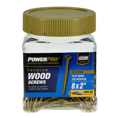 Power Pro  #8 x 2-in Epoxy Exterior Wood Screws (375-Count) | Lowe's