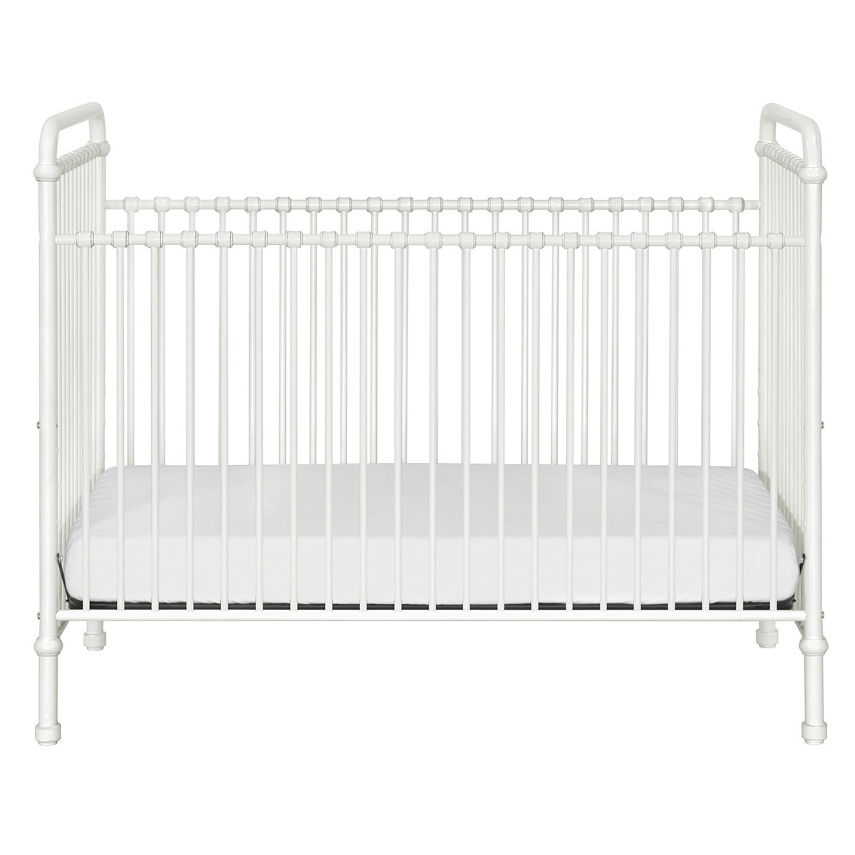 Million Dollar Baby Classic Abigail 3-in-1 Convertible Iron Crib (Color: Washed White) | The Tot