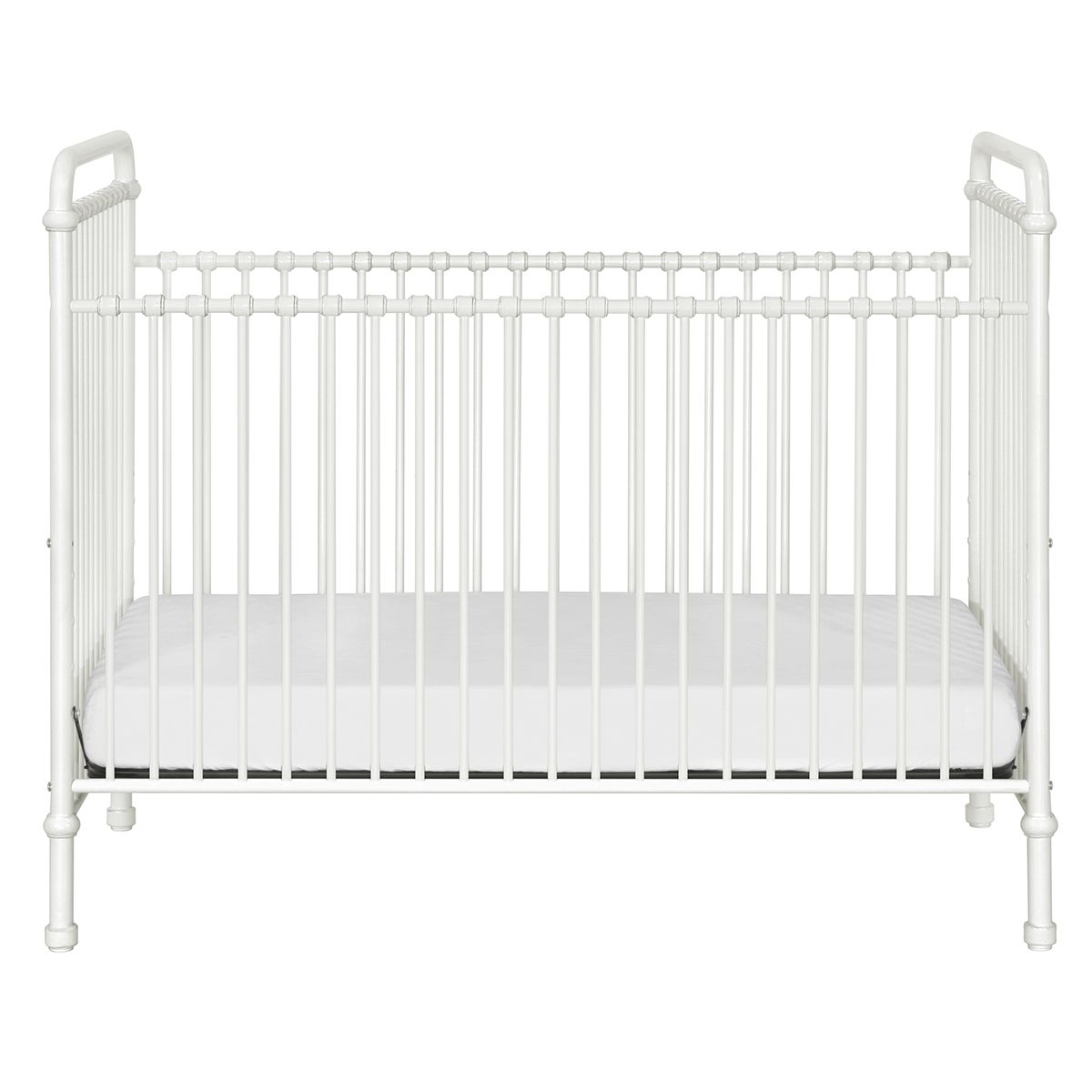 Million Dollar Baby Classic Abigail 3-in-1 Convertible Iron Crib (Color: Washed White) | The Tot