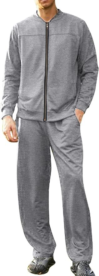 COOFANDY Men's Athletic Tracksuit Casual Full Zip Sweatsuits 2 Piece Jogging Suits for Running, F... | Amazon (US)
