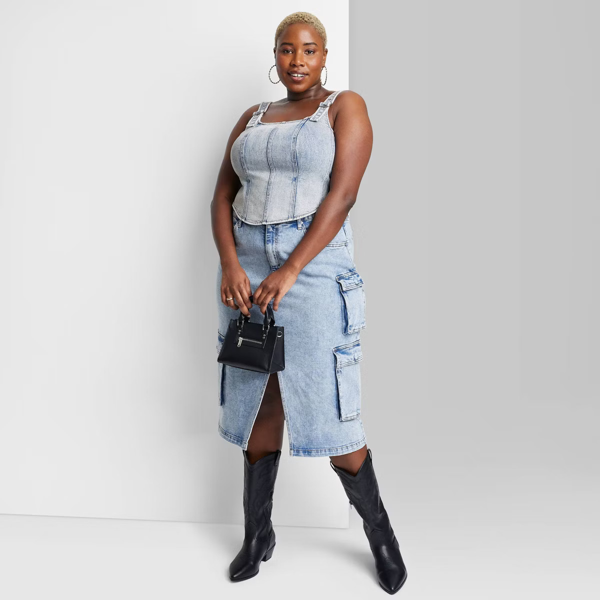 Women's Square Neck Denim Corset Vest - Wild Fable™ | Target