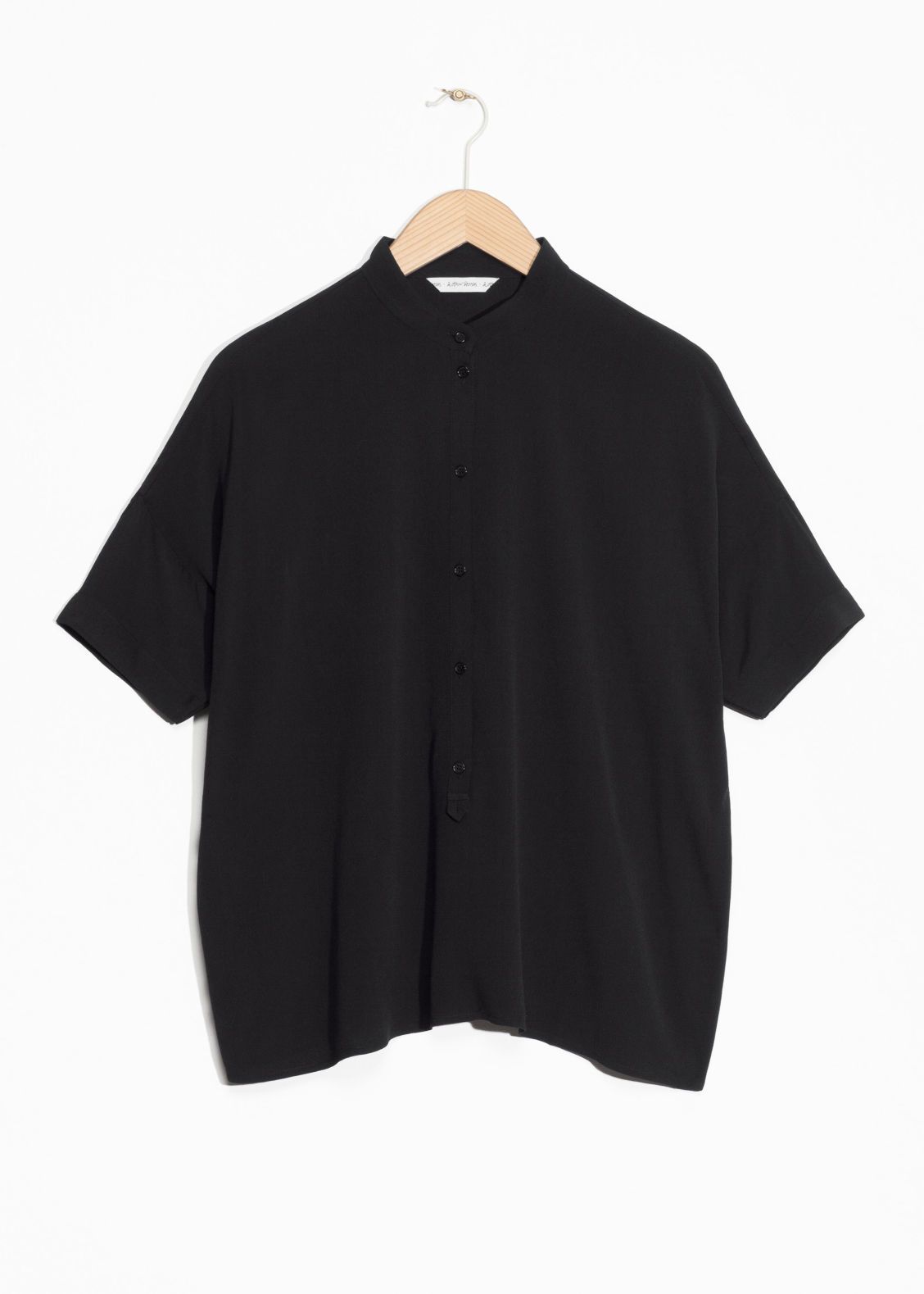 Oversized Buttoned Top - Black | & Other Stories (EU + UK)
