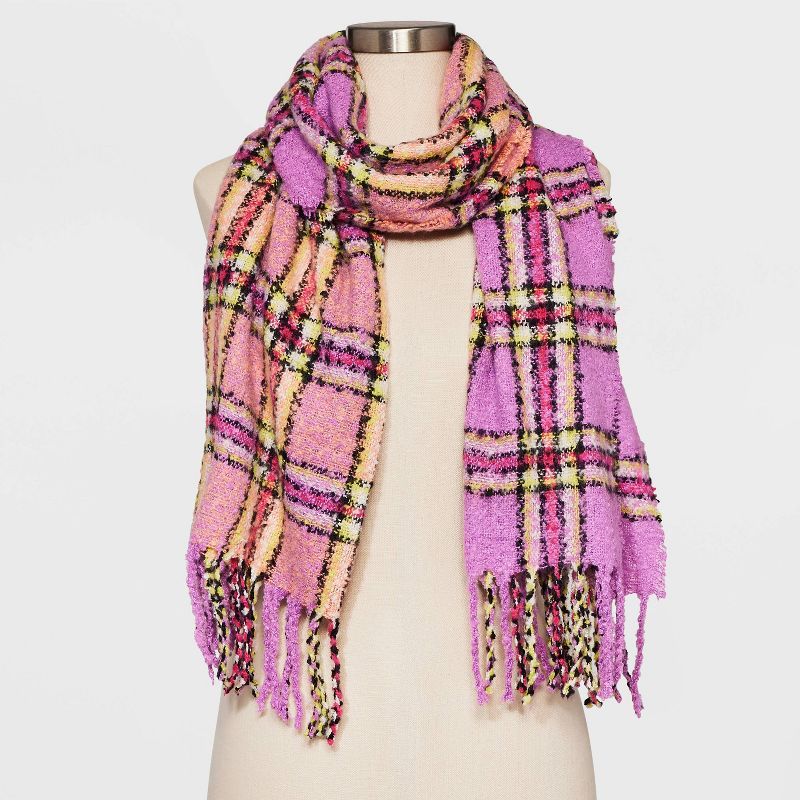 Women's Check Print Blanket Scarf - Wild Fable™ | Target