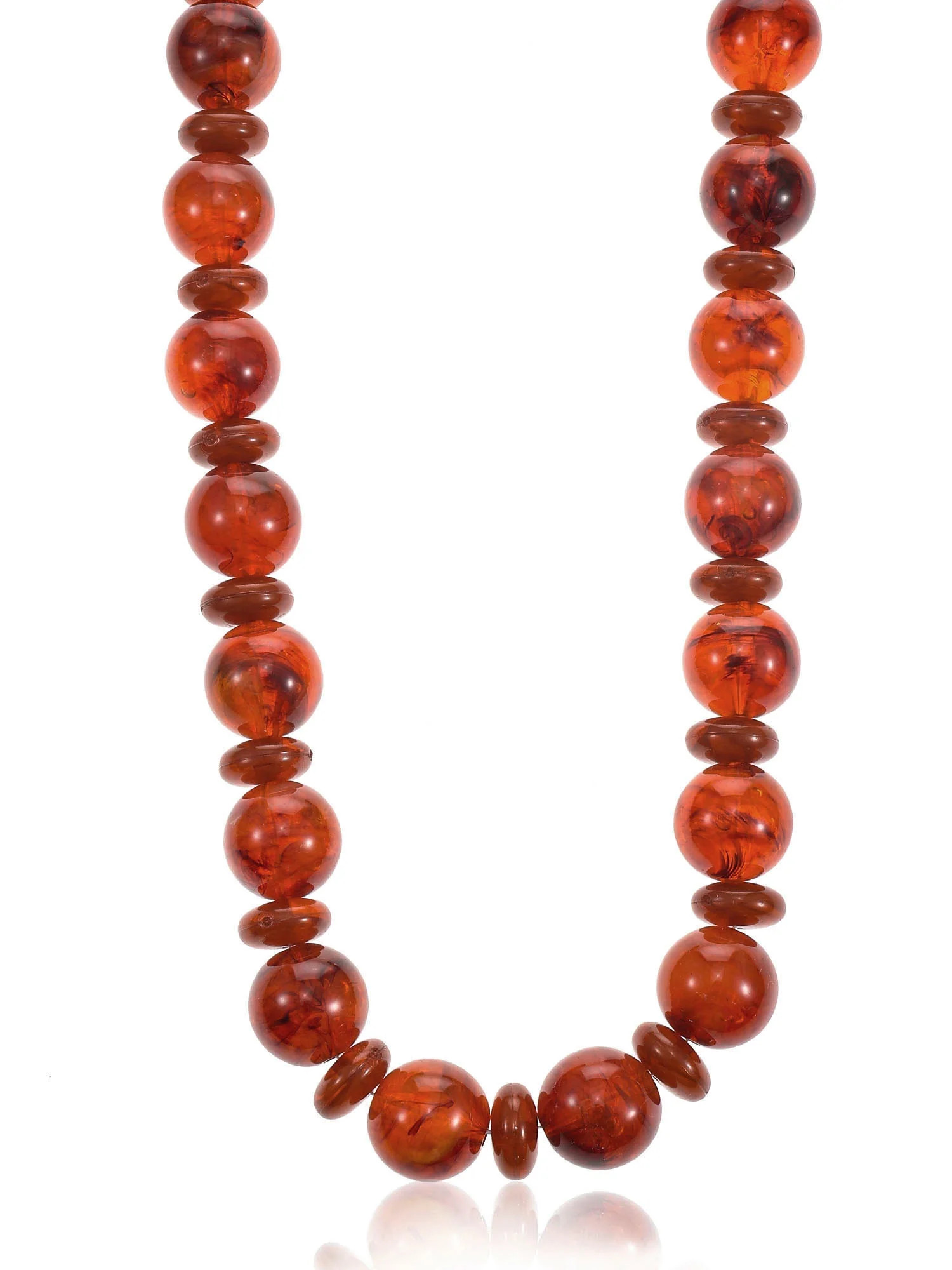 Time and Tru Brown Beaded Statement Necklace, 1 Piece | Walmart (US)
