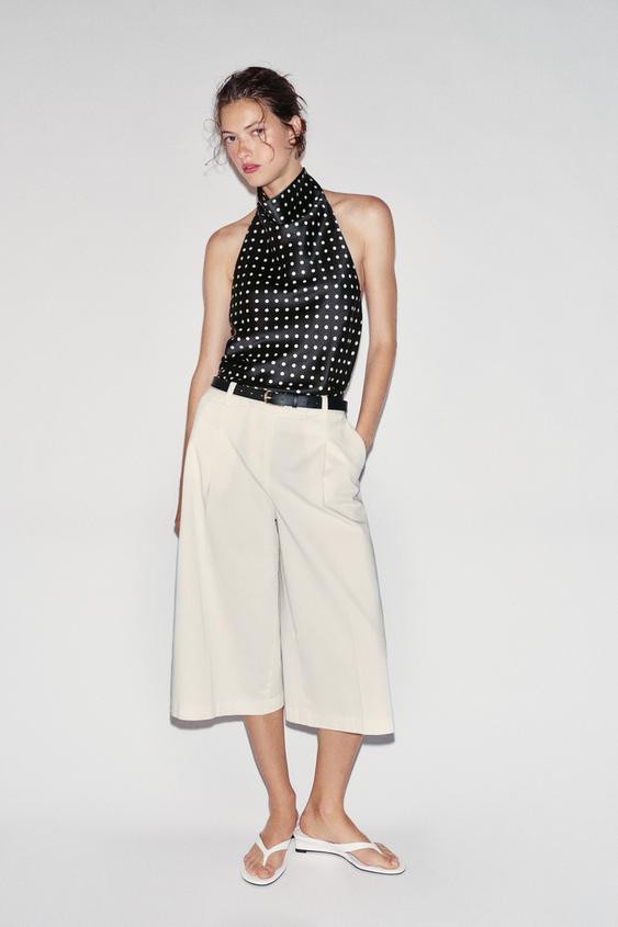 Zara - Long Belted Shorts - White - Xl - Woman | Zara Canada