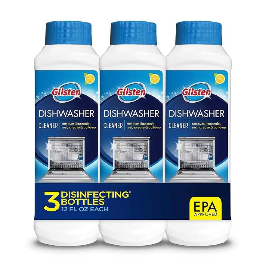 Glisten Dishwasher Cleaner, Removes Limescale, Rust, Buildup, and Grease, Lemon Scent, Made in th... | Amazon (US)