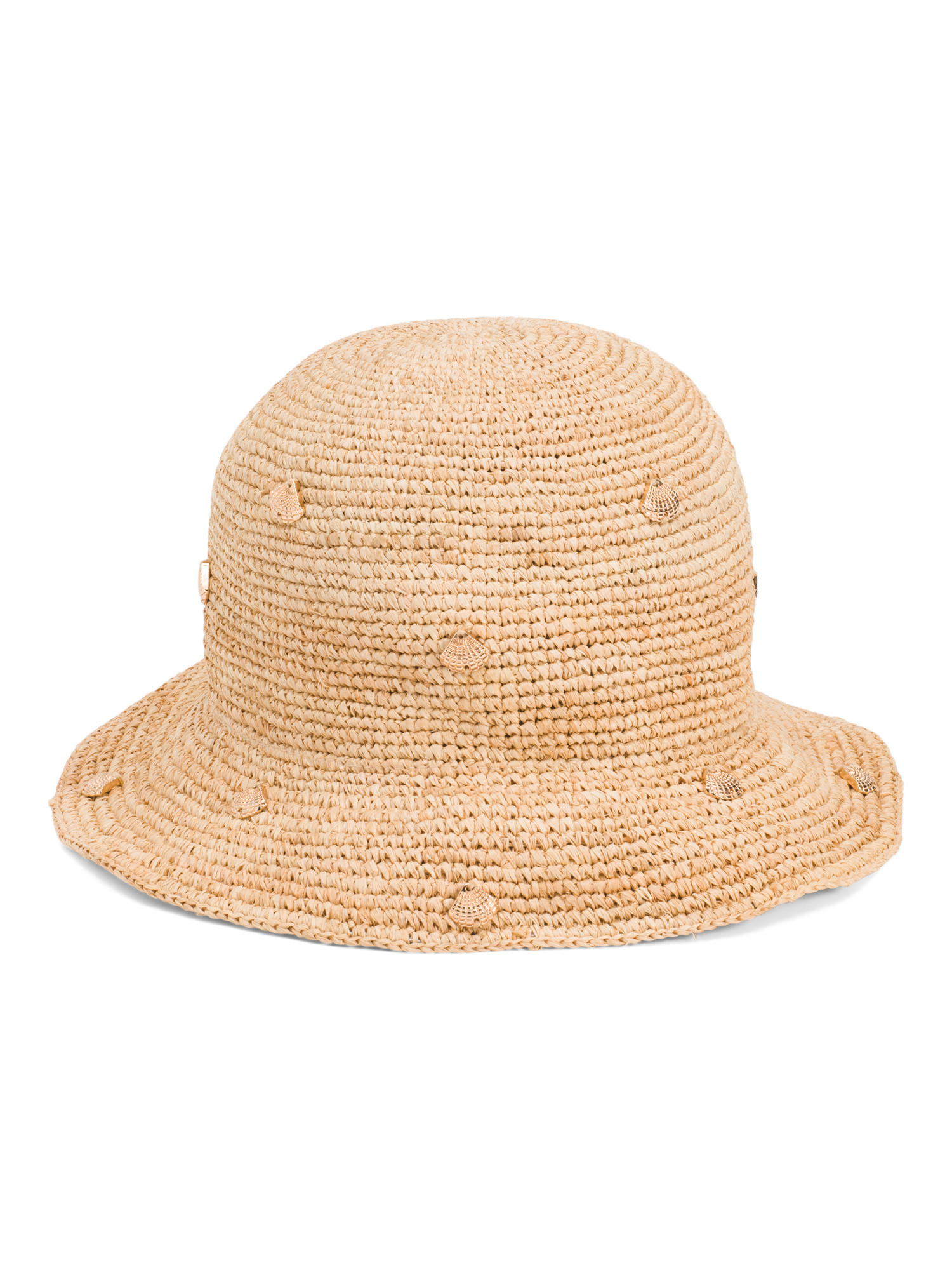 Raffia Bucket Hat With Metal Seashell Details | Hats, Gloves & Scarves | Marshalls | Marshalls