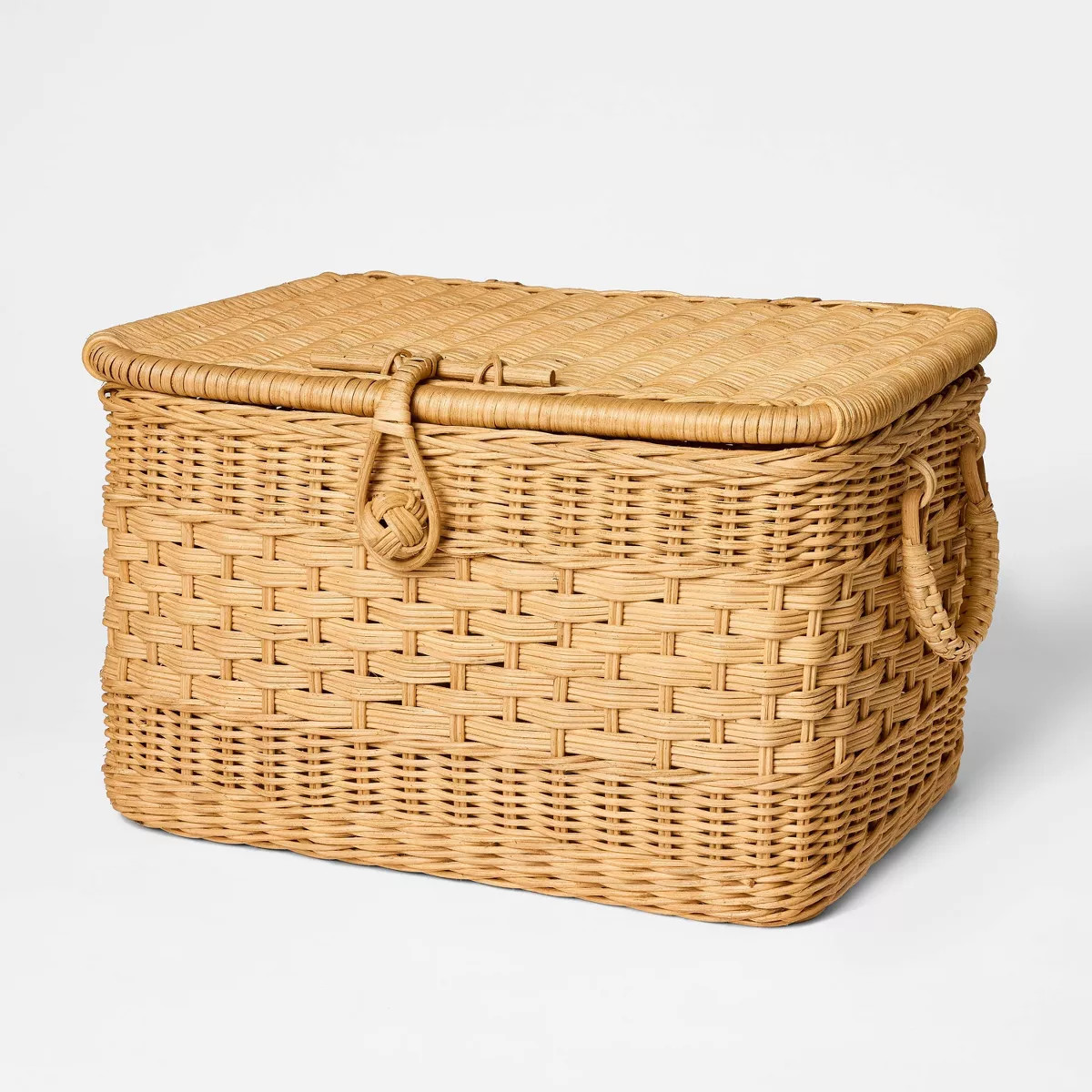 Medium Lidded Rattan Basket - Threshold™ designed with Studio McGee | Target