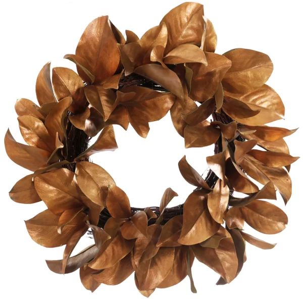 Bertrand Magnolia Leaf Christmas Polyester Wreath | Wayfair North America