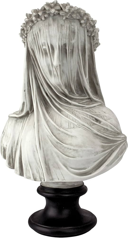 Design Toscano Veiled Maiden Indoor Bust Statue, 9 Inch Wide, 14 Inch Tall, Cast Stone Resin, Ant... | Amazon (US)