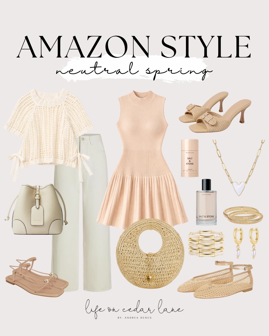 Neutral spring style with these chic Amazon finds! Perfect for any occasion. #neutralspring #amazonstyle

#LTKootd #LTKOver40 #LTKSaleAlert