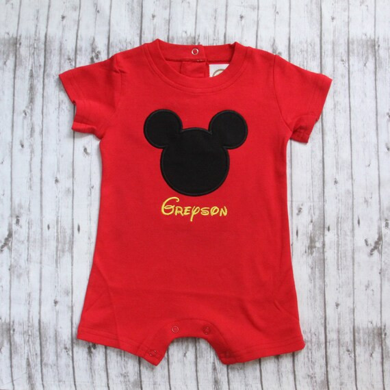 Mickey Mouse Romper Mickey Romper Disney Baby Outfit Baby - Etsy | Etsy (US)