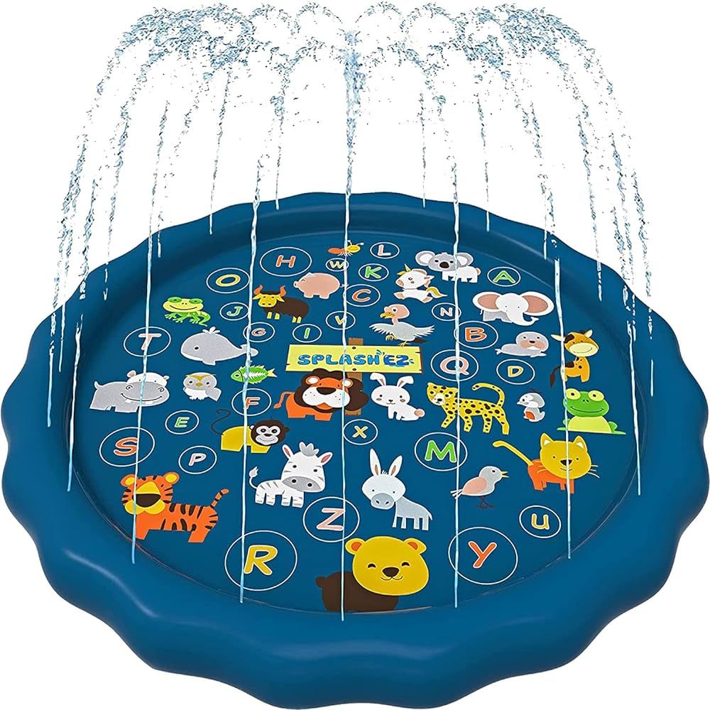 SplashEZ 3-in-1 Splash Pad, Sprinkler for Kids and Wading Pool for Learning – Dog Sprinkler Poo... | Amazon (US)