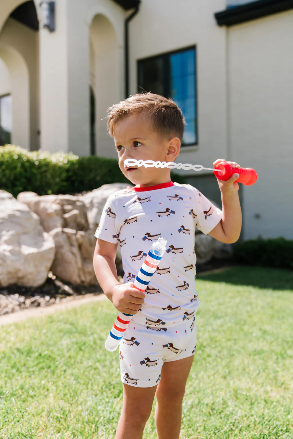PRESTON'S AMERICAN PUPS DREAM SHORT SET | Dream Big Little Co.