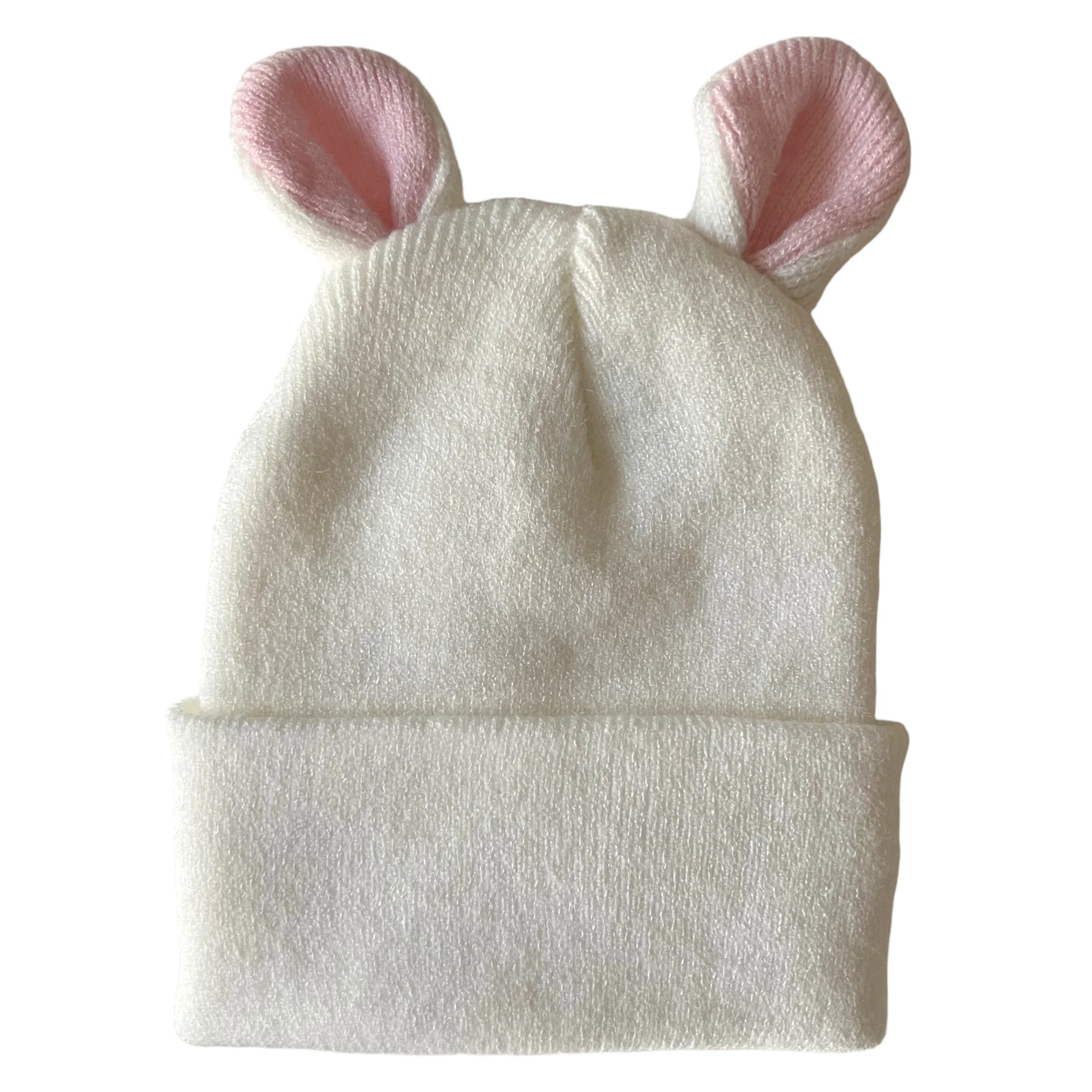 Baby's First Hat, Warm White/Petal Pink Bunny | SpearmintLOVE
