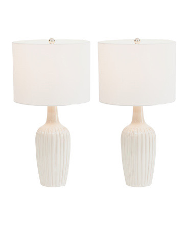 2pk 25.5in Ceramic Table Lamp Set | TJ Maxx