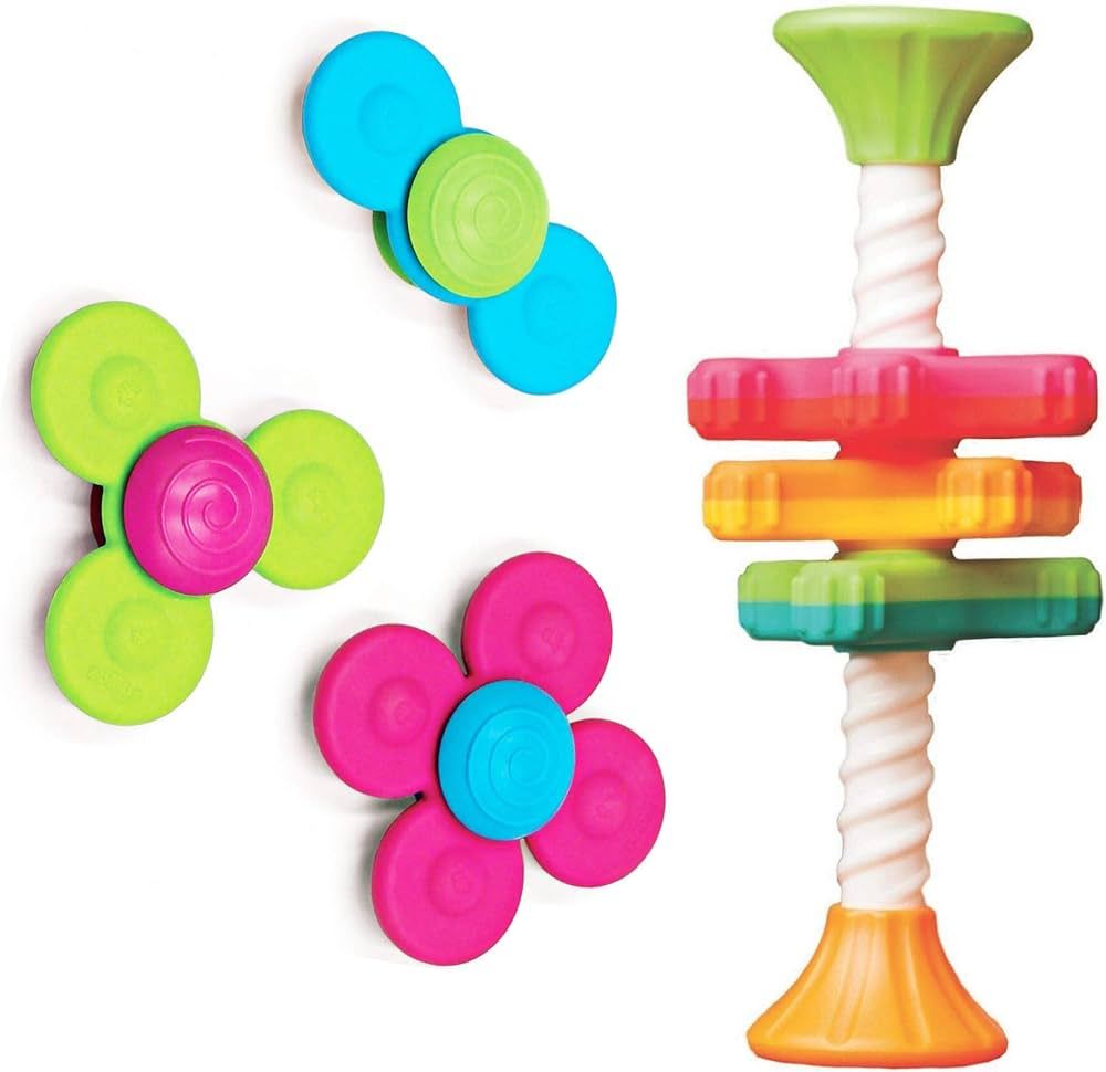 Fat Brain Toys MiniSpinny & Whirly Squigz Baby Toys | Amazon (US)