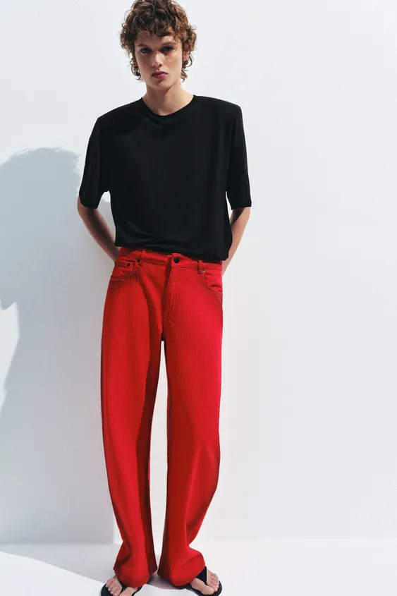 ZW COLLECTION LOW RISE WIDE LEG JEANS | Zara US