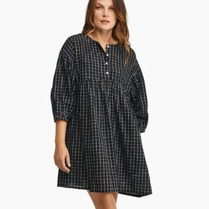 NEW XS Able Black White Plaid Nico Swing Dress | Poshmark