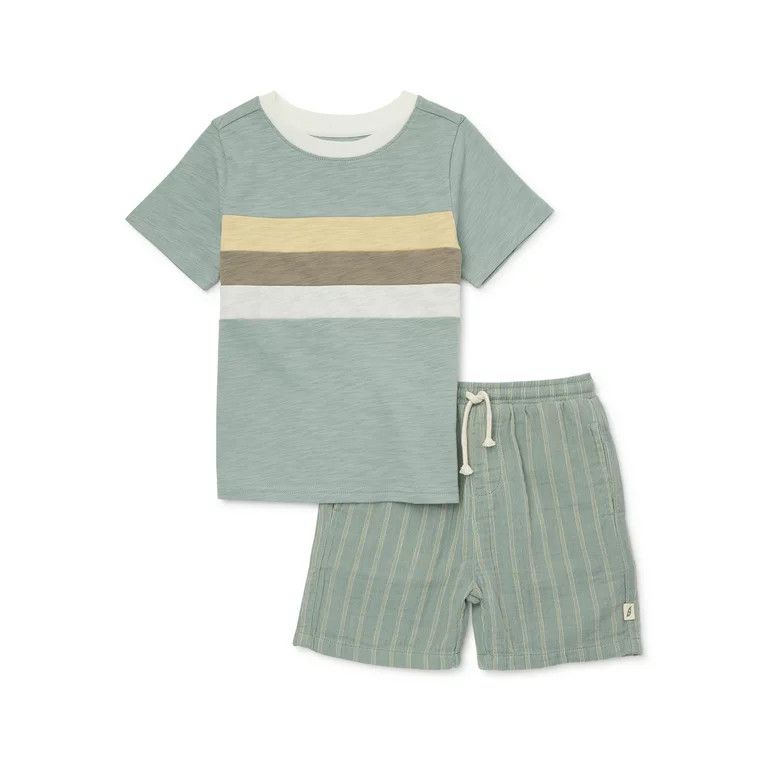easy-peasy Baby and Toddler Boys Short Sleeve Tee and Shorts Outfit Set, 2-Piece, Sizes 12M-5T | Walmart (US)