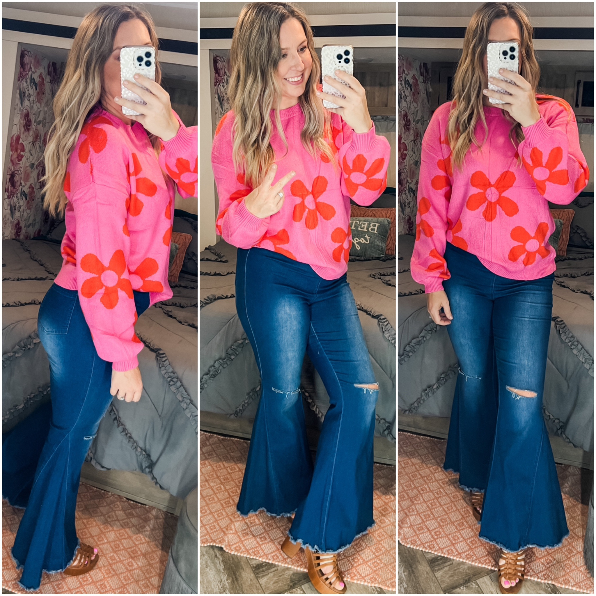 Hands down the best sweater I’ve ever put my hands on! 
I’m 5’7 and 168 lbs for reference. All are true to size! Medium in jeans and sweater. 

#LTKSeasonal #LTKshoecrush