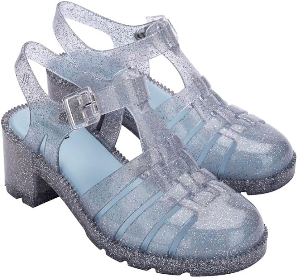 Melissa Possession Heel Fashion Sandals for Women - Iconic Fisherman Style with Medium Block Heel - Adjustable Buckle for Comfort - 100% PVC Upper/Insole/Sole - Bubblegum Scent | Amazon (US)