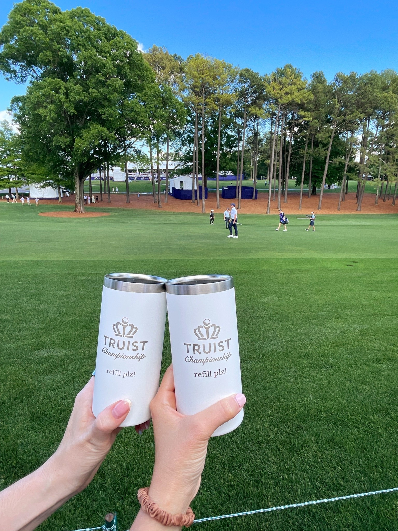 refill plz! ⛳️♥️ Got our Stanley Everyday Can Coolers engraved at the Truist Championship - obsessed with this size!! 

Also linking my favorite gel press on nails - my everyday color is “Aristocrat” - and the best hair ties for fine hair!!

#LTKselfcare #LTKdayinmylife #LTKU