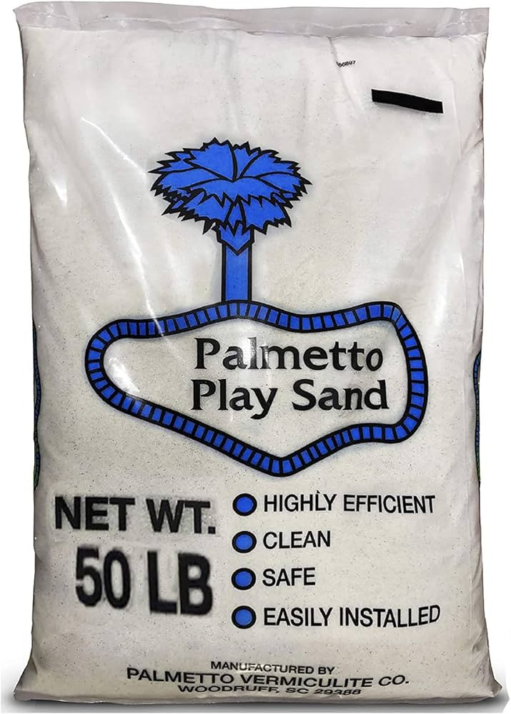 Play Sand Palmetto 50 Pound Natural for 18 Square Inch Sand Box, Play Areas, Classrooms, and Sand... | Amazon (US)
