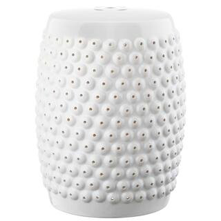 SAFAVIEH Stella Nail White Head Ceramic Garden Stool ACS4530A - The Home Depot | The Home Depot