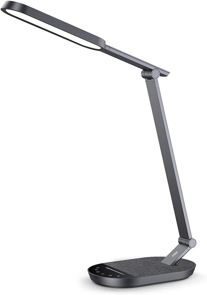 TaoTronics LED Desk Lamp, Eye-caring Table Lamps, Dimmable Office Lamp with 5V/2A USB Port, 5 Col... | Amazon (US)
