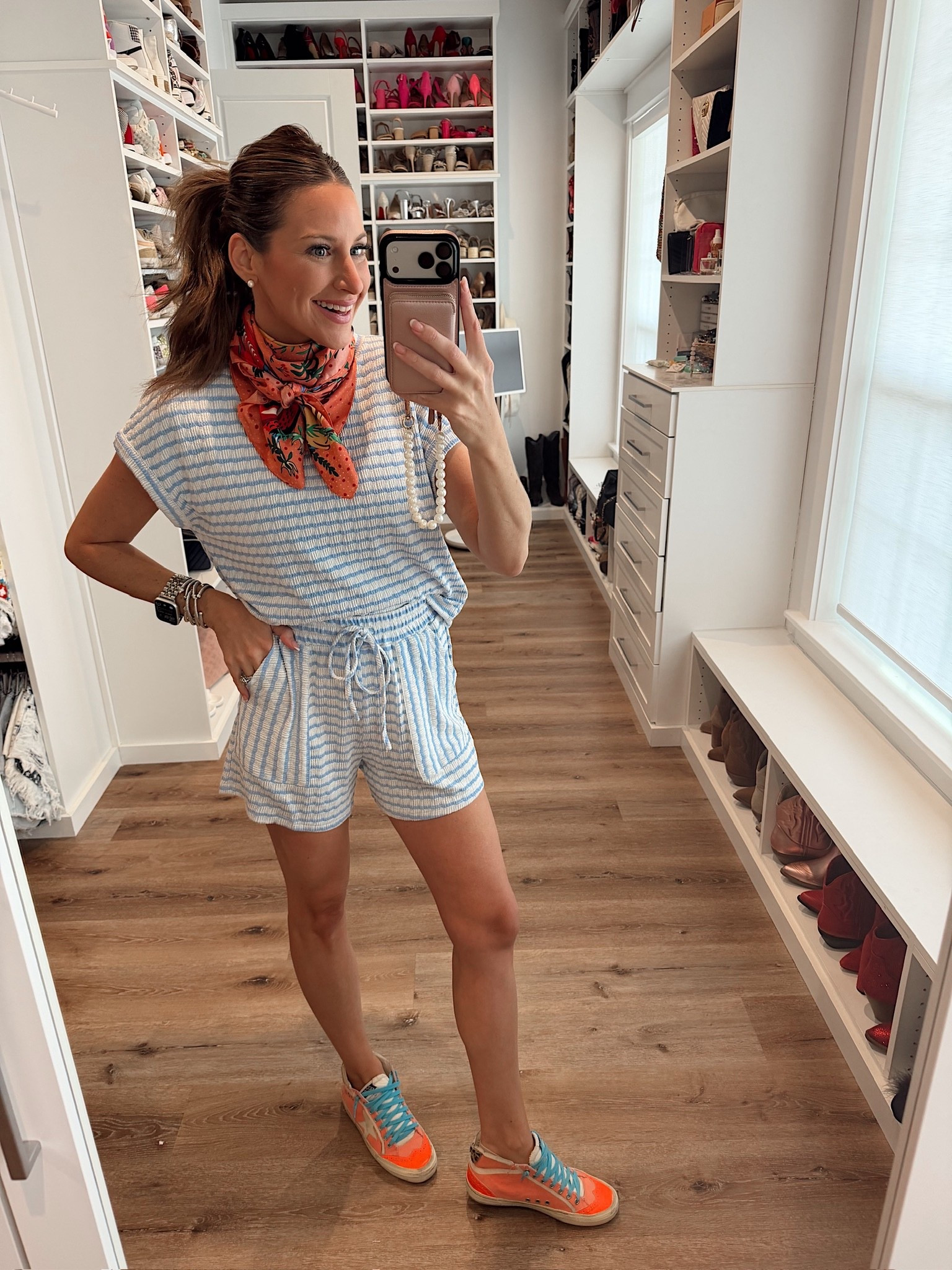 Today’s ootd! In a small lounge set, scarf and accessories- fits tts.

#LTKmomlife #LTKootd #LTKSeasonal