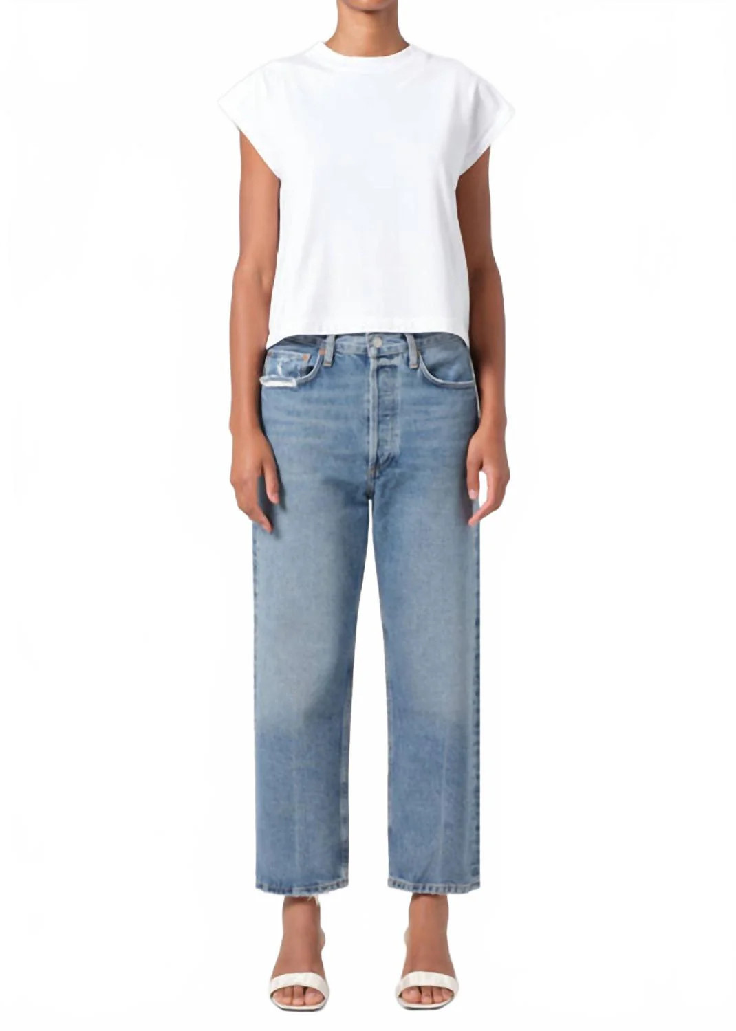 90's Crop Mid Rise Straight Jean In Hooked | Shop Simon