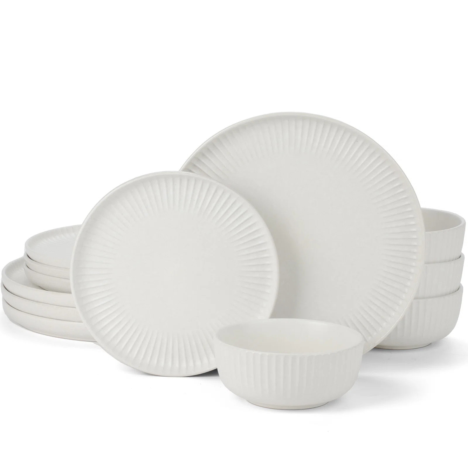 Famiware Starlight Plates And Bowls Sets, 12 Piece Dinnerware Sets | Wayfair North America