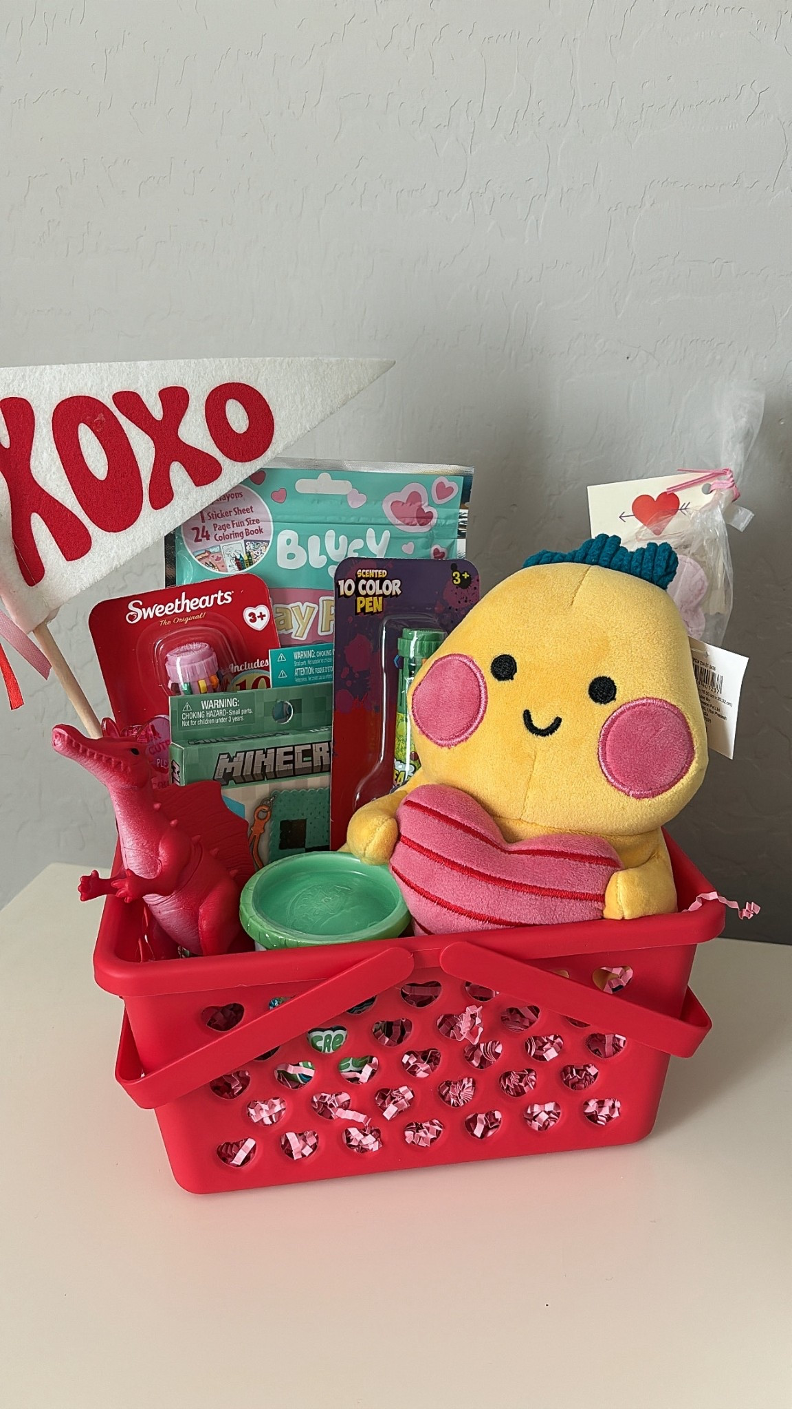 Toddler valentines basket — everything from target bullseye $1-$5 finds! 

#toddlerbasket #toddlers #toddlervalentinebasket #valentinesbasket #toddlerfinds #targerbullseye #targetfinds #giftideaforkids #affordablefinds #toddlertoys #kidsvalentinesbasket #target 

#LTKKids #LTKSeasonal #LTKValentine