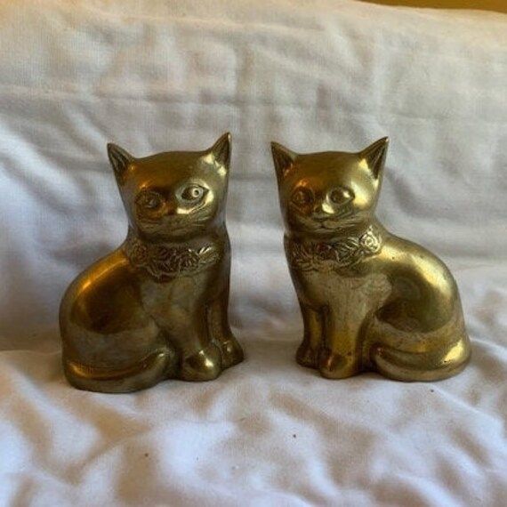 Cat Bookends Brass 6  3465-B | Etsy | Etsy (US)