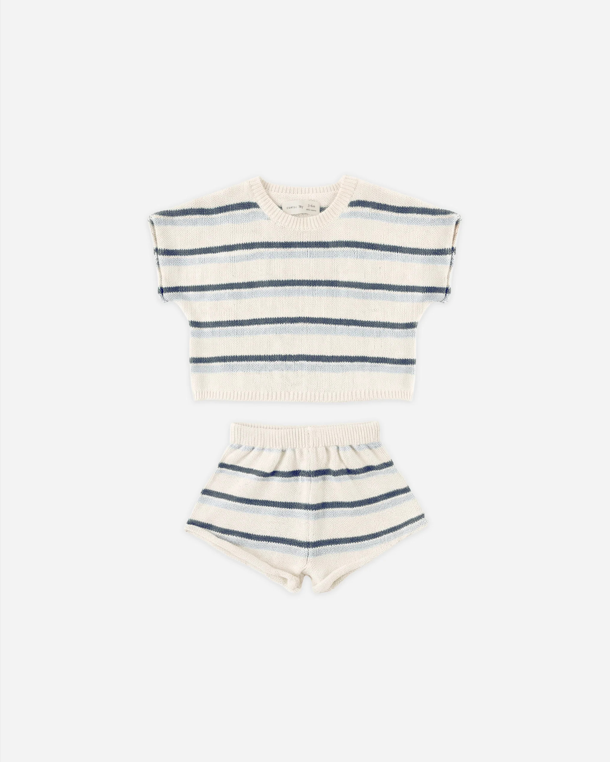 Relaxed Summer Knit Set Ocean Stripe | Rylee + Cru