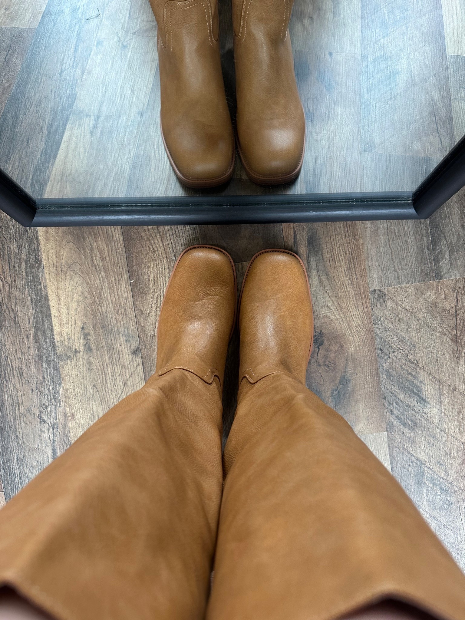 Square toes, chunky heel, padded insole, great for larger legged girls, and the color is amazing. #faahion #amazonfashion 

#LTKGiftGuide #LTKCyberWeek #LTKSaleAlert