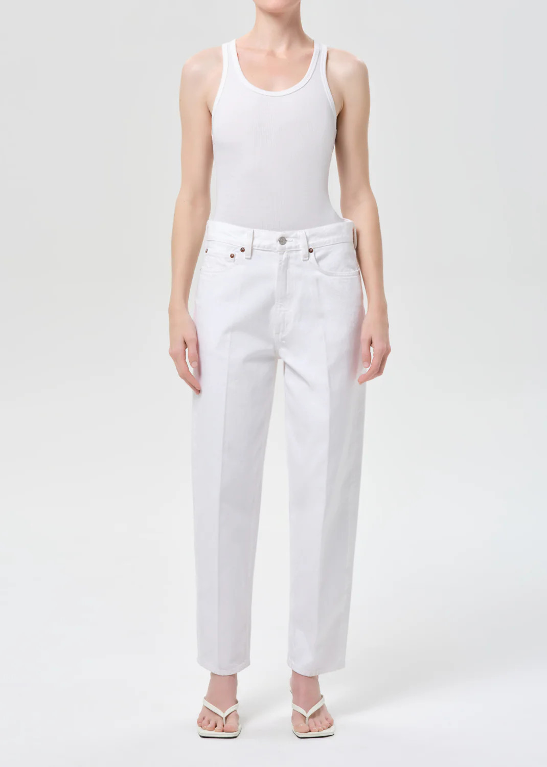 80S Jean High Rise Vintage Taper in Marshmallow | AGOLDE