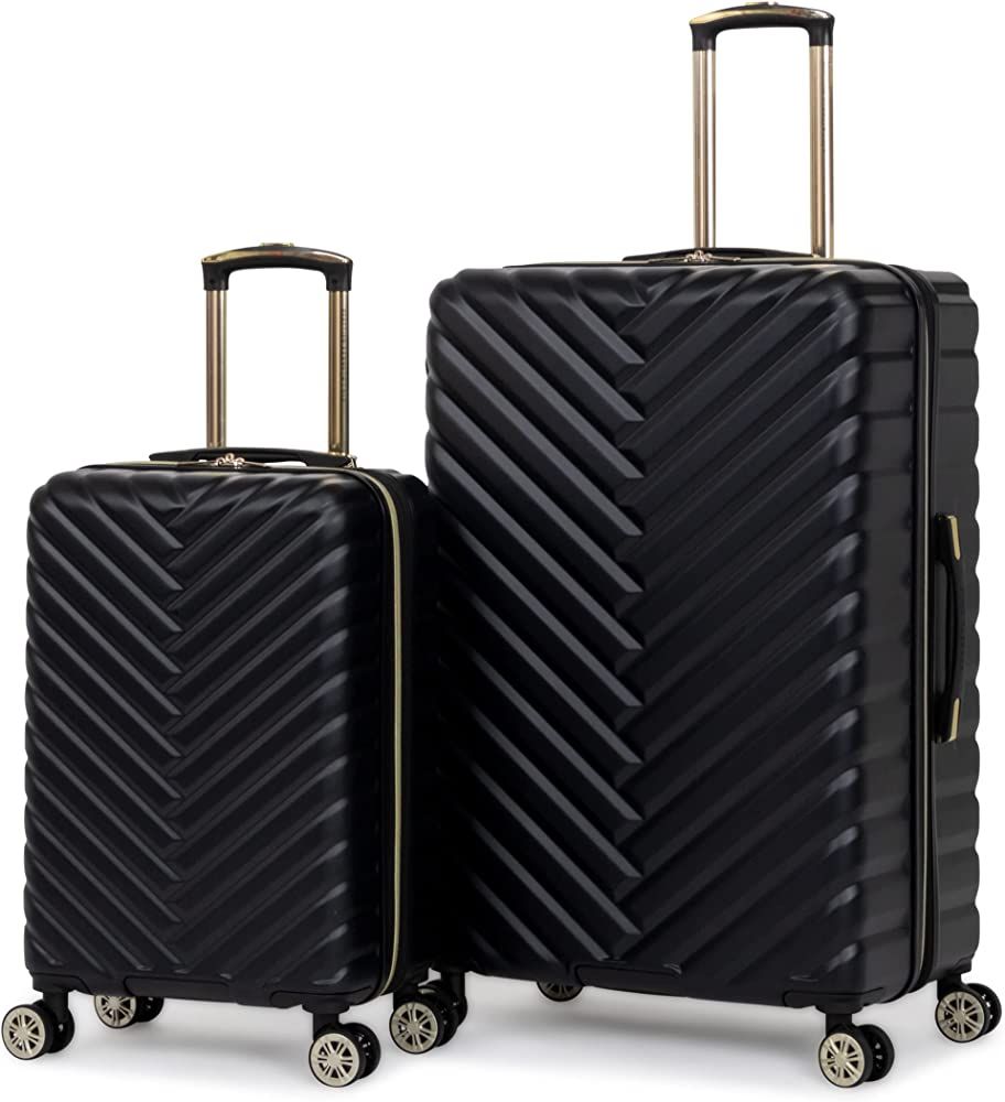 Kenneth Cole REACTION Madison Square Lightweight Hardside Chevron Expandable Spinner Luggage, Bla... | Amazon (US)