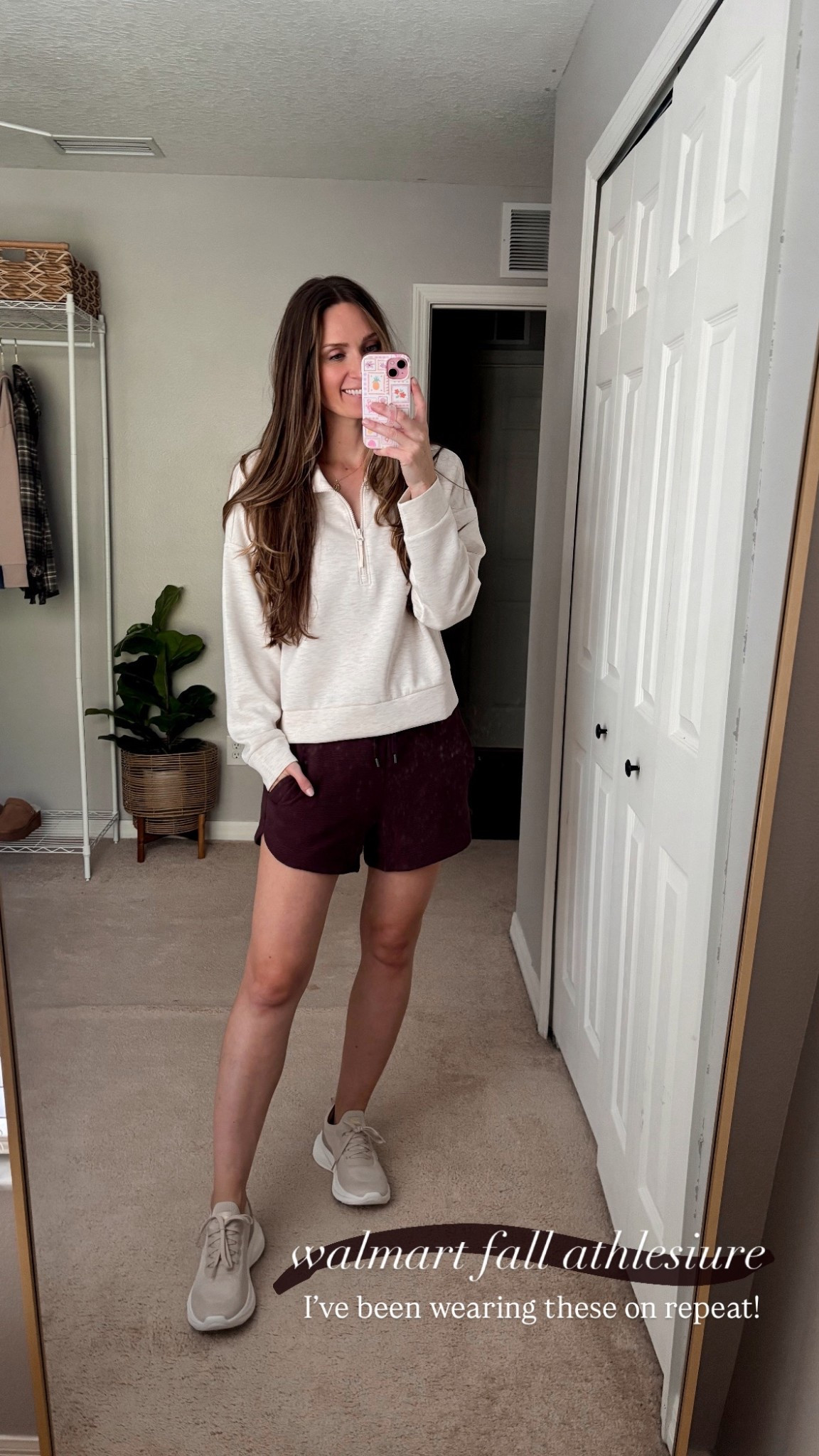 I’m loving these fall active wear finds from walmart!! This pullover is crazy soft & reminds me of the spanx ones! I’m obsessed with these brown shorts! 😍

**sizing:
Pullover: large, fits tts but I wanted it oversized
Shorts: small, fit tts
Sneakers: 8.5, fit tts 

#LTKFindsUnder50 #LTKActive #LTKSeasonal