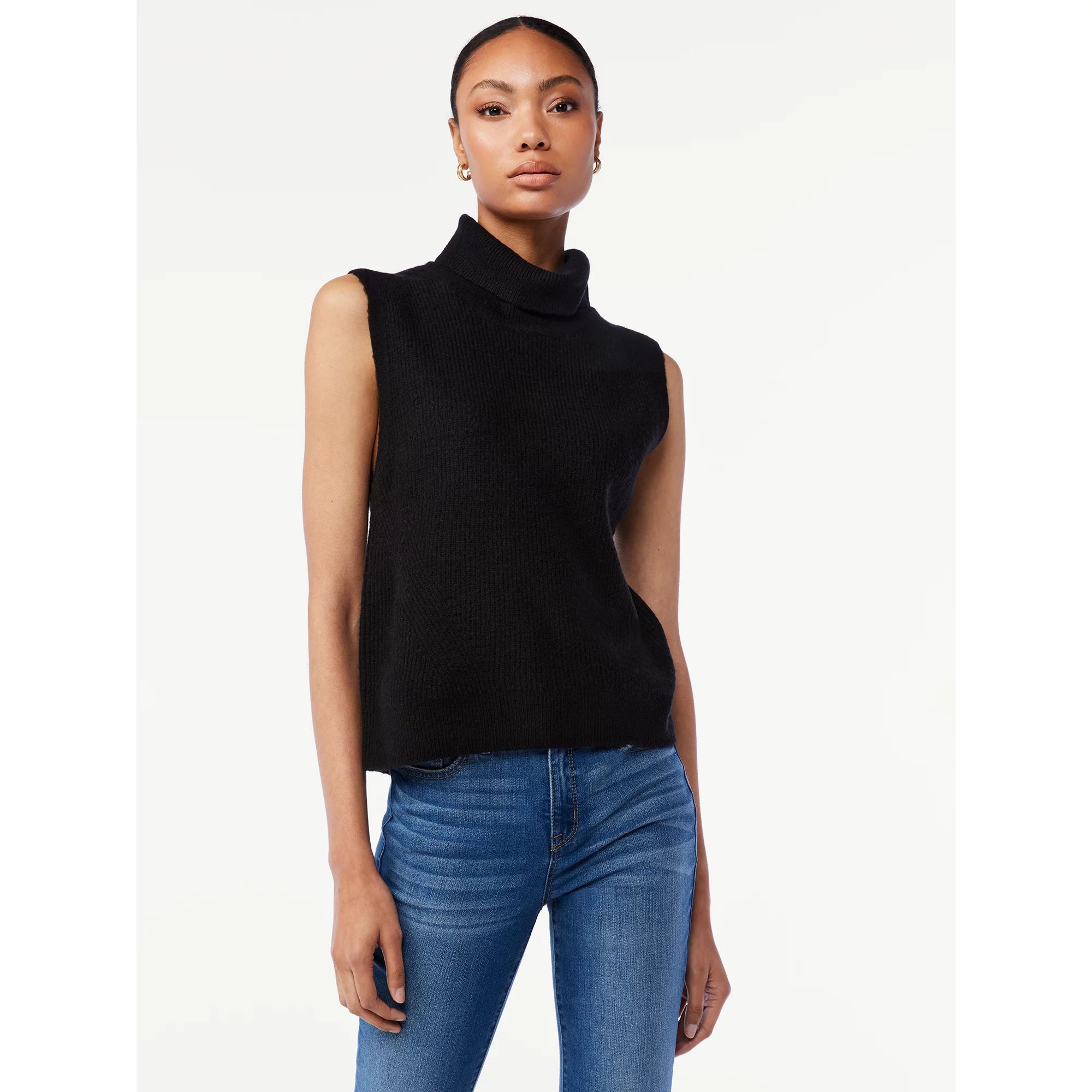 Scoop Women's Sleeveless Turtleneck Sweater | Walmart (US)